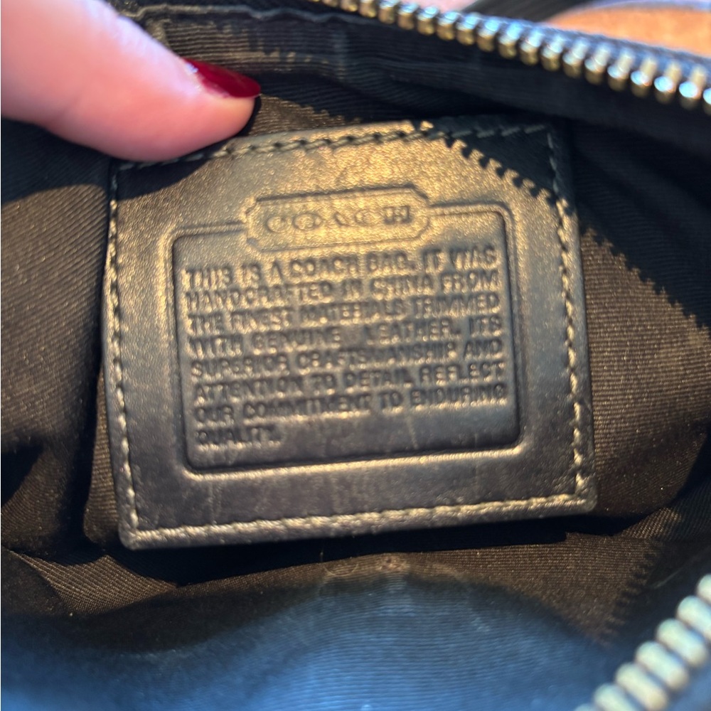 COACH 2010’s C print jacquard Black Crossbody Bag, adjustable strap - Picture 10 of 13